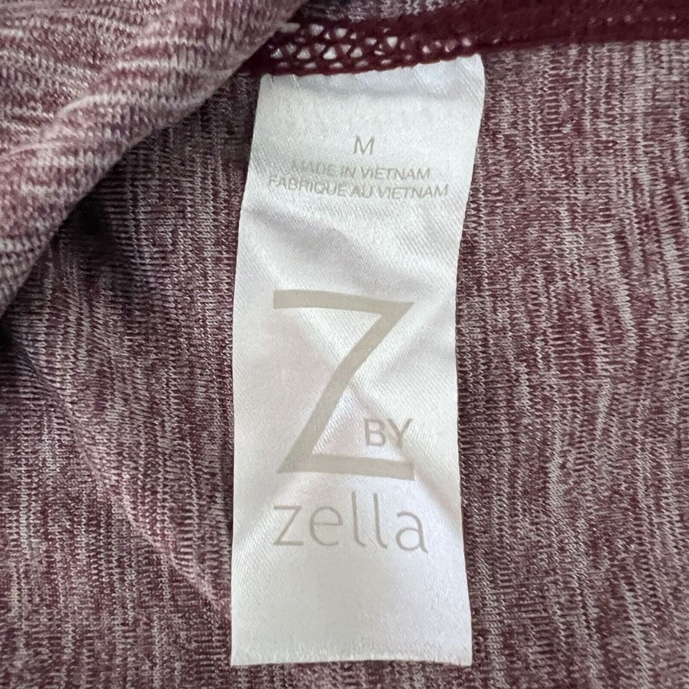 Z By Zella Womens Medium Maroon 1/4 Zip Space Dye Pullover Long Sleeve Athletic - Picture 6 of 16